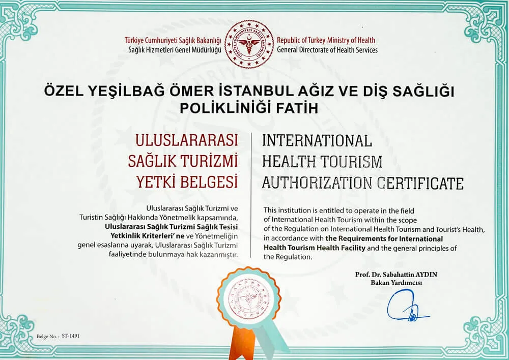 Certificat de autorizare pentru turismul medical internațional